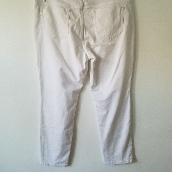 J.JILL Denim Authentic Fit Slim Ankle White Jeans Size 16 - Picture 8 of 13